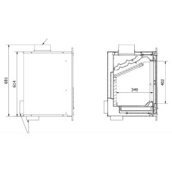 Ferlux F-800 Large 9.4 kW Turbo Ventilated Wood Insert