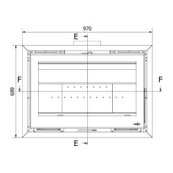 Ferlux F-900 Large 11,8 kW Inserto in legno turboventilato