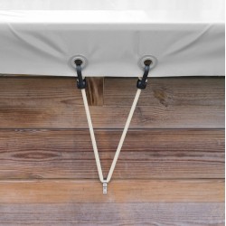 Copertura invernale per piscine ottagonali in legno 530 grigio P-PB 580