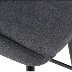 Sedia snack in tessuto grigio scuro e metallo di Ari VeryForma