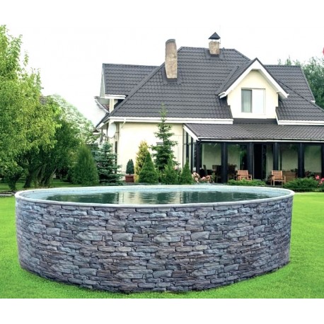 Azuro Stone Design Round Swimming Pool 3,66x1.2m