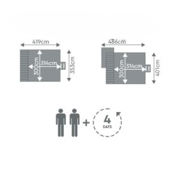 Swimming pool urban wood connected cover heating filtration trunk 420 BWT
