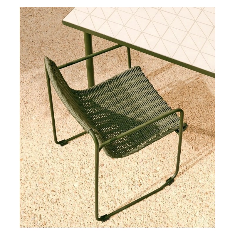 Arvin Swirl Stuhl aus beigem Chenille-Stoff und Beinen aus VeryForma-Eichenholz