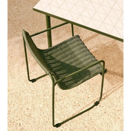 Arvin Swirl Stuhl aus beigem Chenille-Stoff und Beinen aus VeryForma-Eichenholz