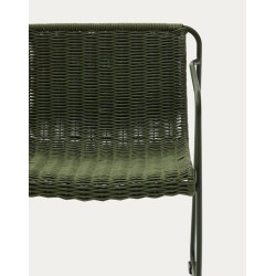 Cadeira Arvin Swirl em tecido chenille bege e pernas de madeira de carvalho VeryForma