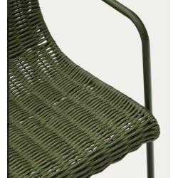 Arvin Swirl Chair in Beige Chenille Fabric and VeryForma Oak Wood Legs