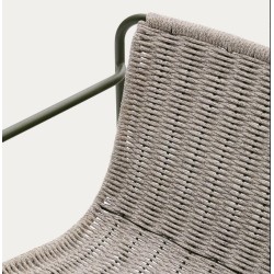 Arvin Swirl Stuhl aus beigem Chenille-Stoff und Beinen aus VeryForma-Eichenholz