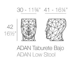 Lot de 2 Tabourets Adan Vondom Anthracite