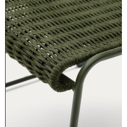 Silla Arvin Swirl en tejido chenilla beige y patas de madera de roble VeryForma