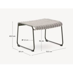 Silla Arvin Swirl en tejido chenilla beige y patas de madera de roble VeryForma