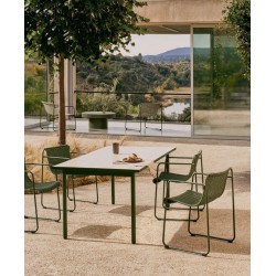 Arvin Swirl Chair in Beige Chenille Fabric and VeryForma Oak Wood Legs