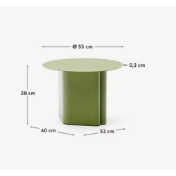 Mesa de Apoio Avin Green Iron 55cm VeryForma