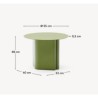 Mesa de Apoio Avin Green Iron 55cm VeryForma