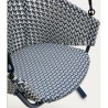 Fauteuil suspendu Aliga en aluminium et rotin bleu VeryForma
