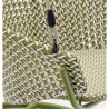 Aliga hanging chair in aluminum and green rattan VeryForma