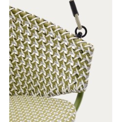 Silla colgante Aliga en aluminio y ratán verde VeryForma
