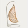 Cadeira Suspensa Kate em Rattan Natural e Aço VeryForma
