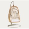 Silla colgante Kate en ratán natural y acero VeryForma