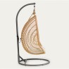 Kate Hanging Chair in Natural Rattan and VeryForma Steel