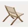 Fauteuil Pliable Beli en bois massif et corde crême VeryForma