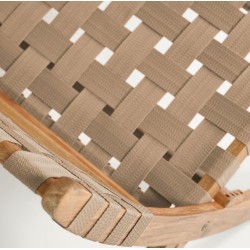 Fauteuil Pliable Beli en bois massif et corde beige VeryForma