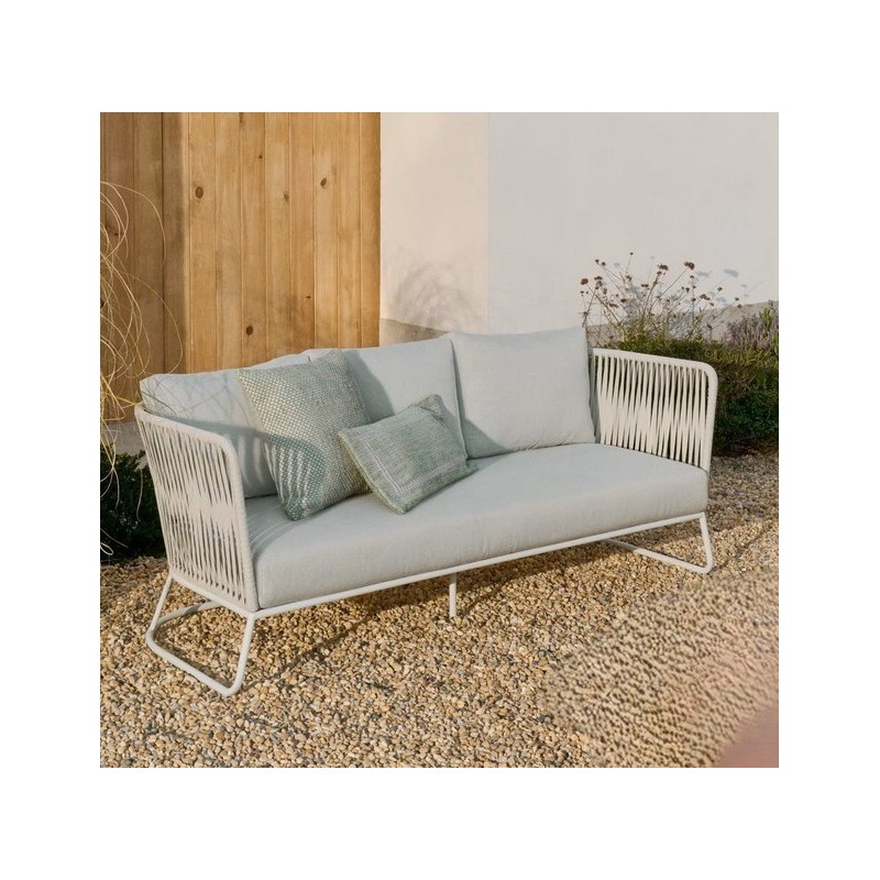 Canapé d'extérieur 3 places Saco en corde et acier VeryForma