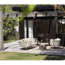 Canapé d'extérieur 3 places Saco en corde et acier VeryForma