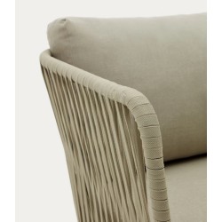 Saco 3-seater outdoor sofa in green rope and steel VeryForma