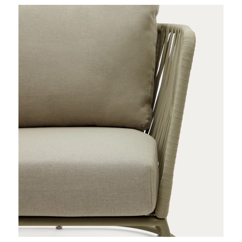 Fauteuil d'extérieur Saco en corde et acier vert VeryForma