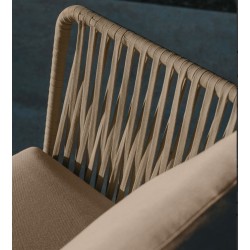 Fauteuil d'extérieur Saco en corde et acier vert VeryForma