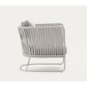 Fauteuil d'extérieur Saco en corde et acier gris VeryForma