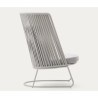Sillón de exterior Saco en cuerda y acero gris VeryForma