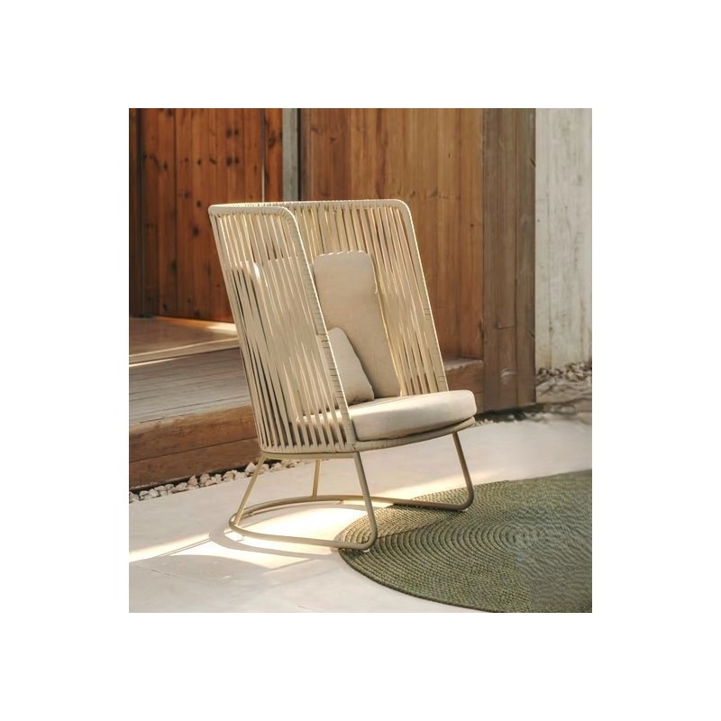 Saco Outdoor-Sessel aus Seil und grauem Stahl VeryForma