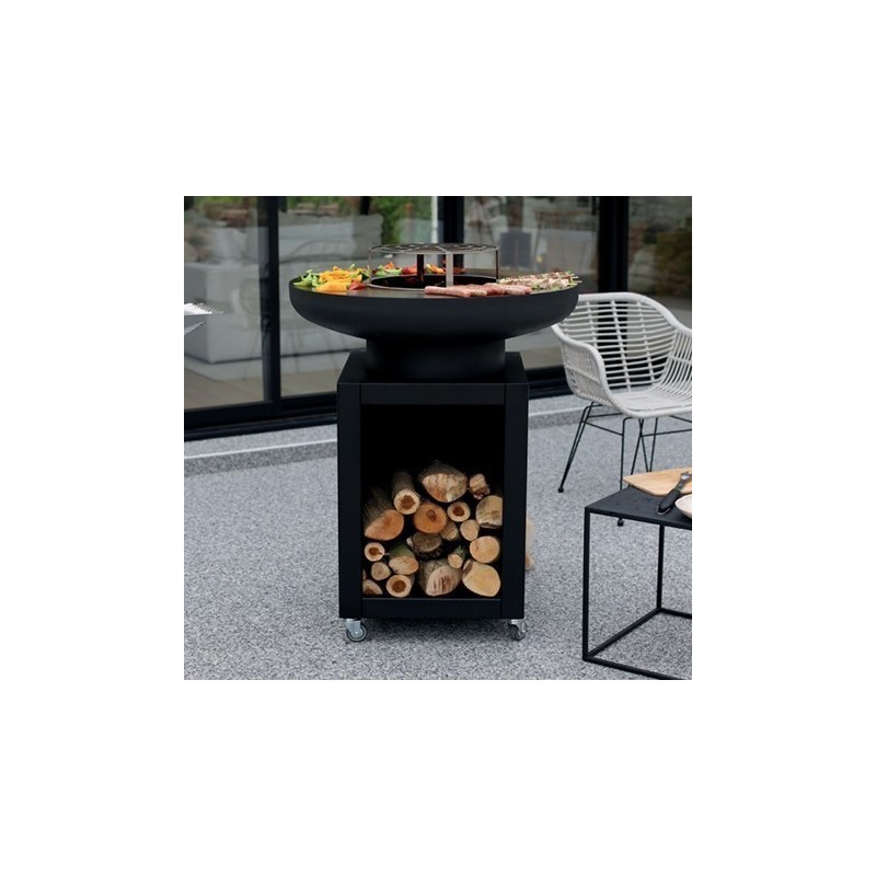 Brasero Brasichic Classic Plus pyramidenförmiger schwarzer Flamino