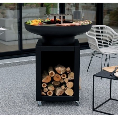 Brasero Brasichic Classic Plus pyramidenförmiger schwarzer Flamino