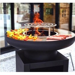 Brasero Brasichic Classic Plus pyramidal black Flamino