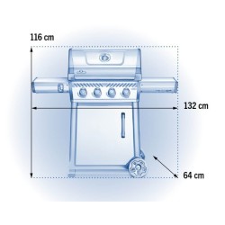 Barbecue a gas Napoleon Freestyle 425 con 4 fuochi