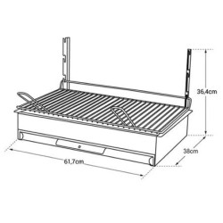 Barbacoa Le Marquier Grilloir Vulcain Encasrable GM