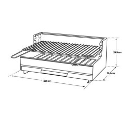 Barbacoa Le Marquier Grilloir Vulcain Encastrable 54x32