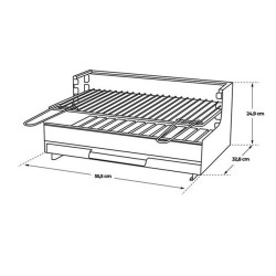 Churrasqueira Le Marquier Grilloir Vulcain Encastrable 54x32