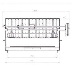 Le Marquier Vulcain Barbecue con Girarrosto Incorporato 61x33