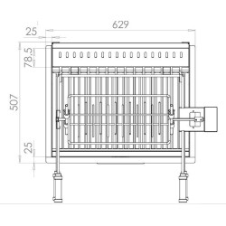 Le Marquier Mendy Stainless Steel Barbecue with Rotisserie