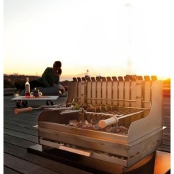 Le Marquier Mendy Stainless Steel Barbecue with Rotisserie