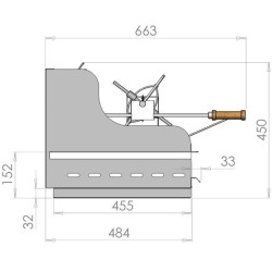 Le Marquier Irissarry Stainless Steel Barbecue with Rotisserie 78x32