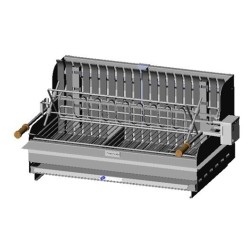 Le Marquier Irissarry Edelstahlgrill mit Drehspieß 78x32