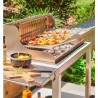 Le MarquLe Marquier Irissarry Stainless Steel Barbecue with Cart and Rotisserie