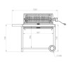Le MarquLe Marquier Irissarry Stainless Steel Barbecue with Cart and Rotisserie