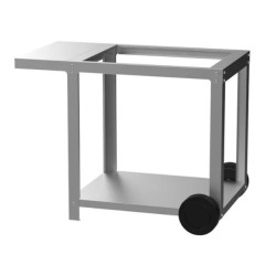 Le Marquier Mendy Barbecue in Acciaio Inox con Carrello e Girarrosto