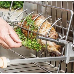 Le Marquier Mendy Black Steel Barbecue with Rotisserie 62x45