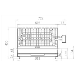 Le Marquier Mendy Black Steel Barbecue with Rotisserie 62x45
